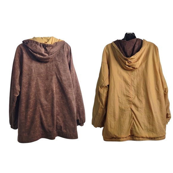 CS Signature Women's Brown Reversible Jacket Size L - Picture 2 of 10